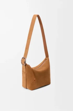Medium Loop Hobo in Suede Calfskin