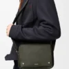 Medium Pebble Messenger Bag in Supple Grained Calfskin