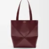 Medium Puzzle Fold Tote in Shiny Calfskin