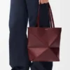 Medium Puzzle Fold Tote in Shiny Calfskin