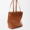 Medium Puzzle Fold Tote in Shiny Calfskin