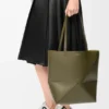Medium Puzzle Fold Tote in Shiny Calfskin