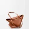 Medium Puzzle Fold Tote in Shiny Calfskin