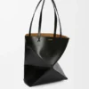 Medium Puzzle Fold Tote in Shiny Calfskin