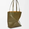 Medium Puzzle Fold Tote in Shiny Calfskin