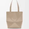 Medium Puzzle Fold Tote in Shiny Calfskin