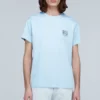Men”S Loewe Anagram Classic Embroidered Cotton Round Neck Short Sleeve Light Blue H6109230Cr-6410