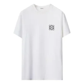 Men”S Loewe Anagram Embroidered Cotton Round Neck Short Sleeve White H526Y22J26-2100