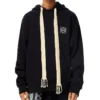 Men”S Loewe Anagram Embroidered Hooded Long Sleeves Navy Blue H6109700Si-5110