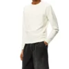 Men”S Loewe Anagram Logo Embroidered Cotton Pullover Creamy White H526341Xa1-2370