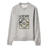 Men”S Loewe Anagram Logo Embroidered Cotton Pullover Gray H526341Xa1-1440