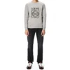 Men”S Loewe Anagram Logo Embroidered Cotton Pullover Gray H526341Xa1-1440