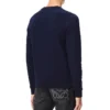 Men”S Loewe Anagram Logo Embroidered Cotton Pullover Navy Blue H526341Xa1-5110