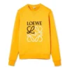 Men”S Loewe Anagram Logo Embroidered Cotton Pullover Orange H526341Xa1-9100