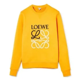 Men”S Loewe Anagram Logo Embroidered Cotton Pullover Orange H526341Xa1-9100