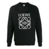 Men”S Loewe Brand Logo Printing Pullover Black H6109900Cr-1100