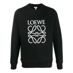 Men”S Loewe Brand Logo Printing Pullover Black H6109900Cr-1100