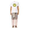 Men”S Loewe Chest Smiling Face Printing Pure Cotton Short Sleeve White H616341X87-2100