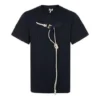 Men”S Loewe Cotton Drawstring Design Short Sleeve Navy Blue H6109031Si-5110