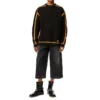 Men”S Loewe Cotton Large Long Sleeves Black H526341X90-1119