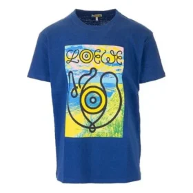 Men”S Loewe Eye Printing Short Sleeve Blue H6109822Pc-5130