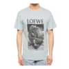 Men”S Loewe Ken Heyman Printing Cotton Short Sleeve Pink Blue H6109980Pc-6410