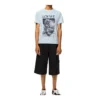 Men”S Loewe Ken Heyman Printing Cotton Short Sleeve Pink Blue H6109980Pc-6410