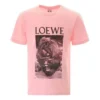Men”S Loewe Ken Heyman Printing Cotton Short Sleeve Pink H6109980Pc-7080