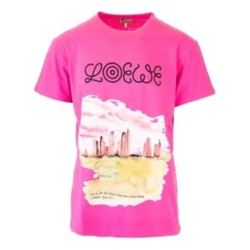 Men”S Loewe Short Sleeve Pink T-Shirt H6109833Pc-7140