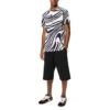 Men”S Loewe Stripe Cotton Short Sleeve White Blue H526341X72-2091