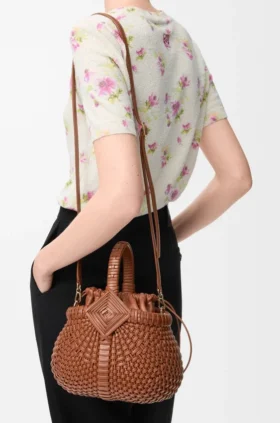 Mini Diamond Round Basket Bag in Calfskin Mini Diamond Round Basket Bag in Calfskin