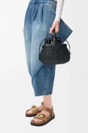 Mini Diamond Round Basket Bag in Calfskin Mini Diamond Round Basket Bag in Calfskin