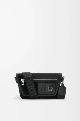 Mini Flex Messenger in Canvas and Suede
