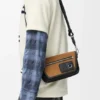 Mini Flex Messenger in Canvas and Suede Mini Flex Messenger in Canvas and Suede