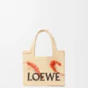 Mini Loewe Font Tote in Raffia
