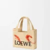 Mini Loewe Font Tote in Raffia