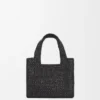 Mini Loewe Font Tote in Raffia