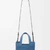 Mini Loewe Font Tote in Raffia