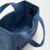 Mini Loewe Font Tote in Raffia