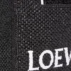 Mini Loewe Font Tote in Raffia