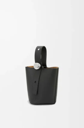 Mini Pebble Bucket Bag in Soft Grained Calfskin