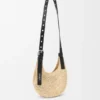 Mini Punch Hole Hobo in Raffia and Calfskin Mini Punch Hole Hobo in Raffia and Calfskin