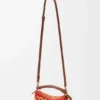 Mini Puzzle Edge Bag in Raffia and Calfskin Mini Puzzle Edge Bag in Raffia and Calfskin
