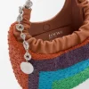 Mini Squeeze Bag in Beaded Leather