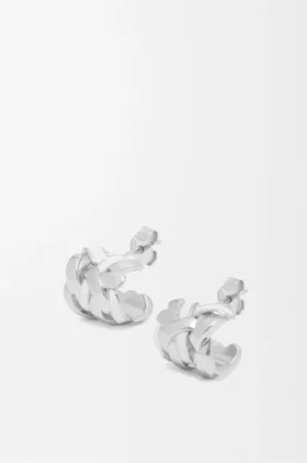 Nest Small Hoop Earrings in Sterling Silver and Enamel Nest Small Hoop Earrings in Sterling Silver and Enamel