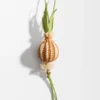 Onion Sprout Charm in Classic Calfskin and Raffia Onion Sprout Charm in Classic Calfskin and Raffia
