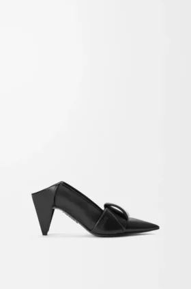 Origami Flap Back Pump in Lambskin