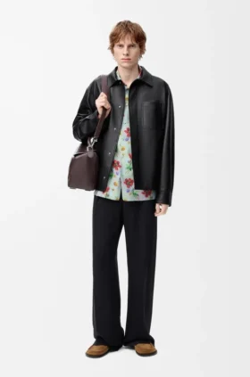 Overshirt in Nappa Lambskin