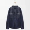 Overshirt in Nappa Lambskin and Cotton Overshirt in Nappa Lambskin and Cotton