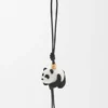 Panda Charm in Felt and Calfskin